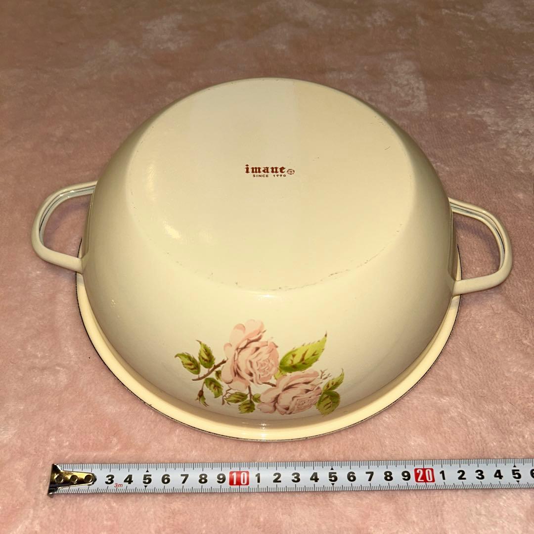 イマン　ダイアナローズ水炊きホーロー鍋