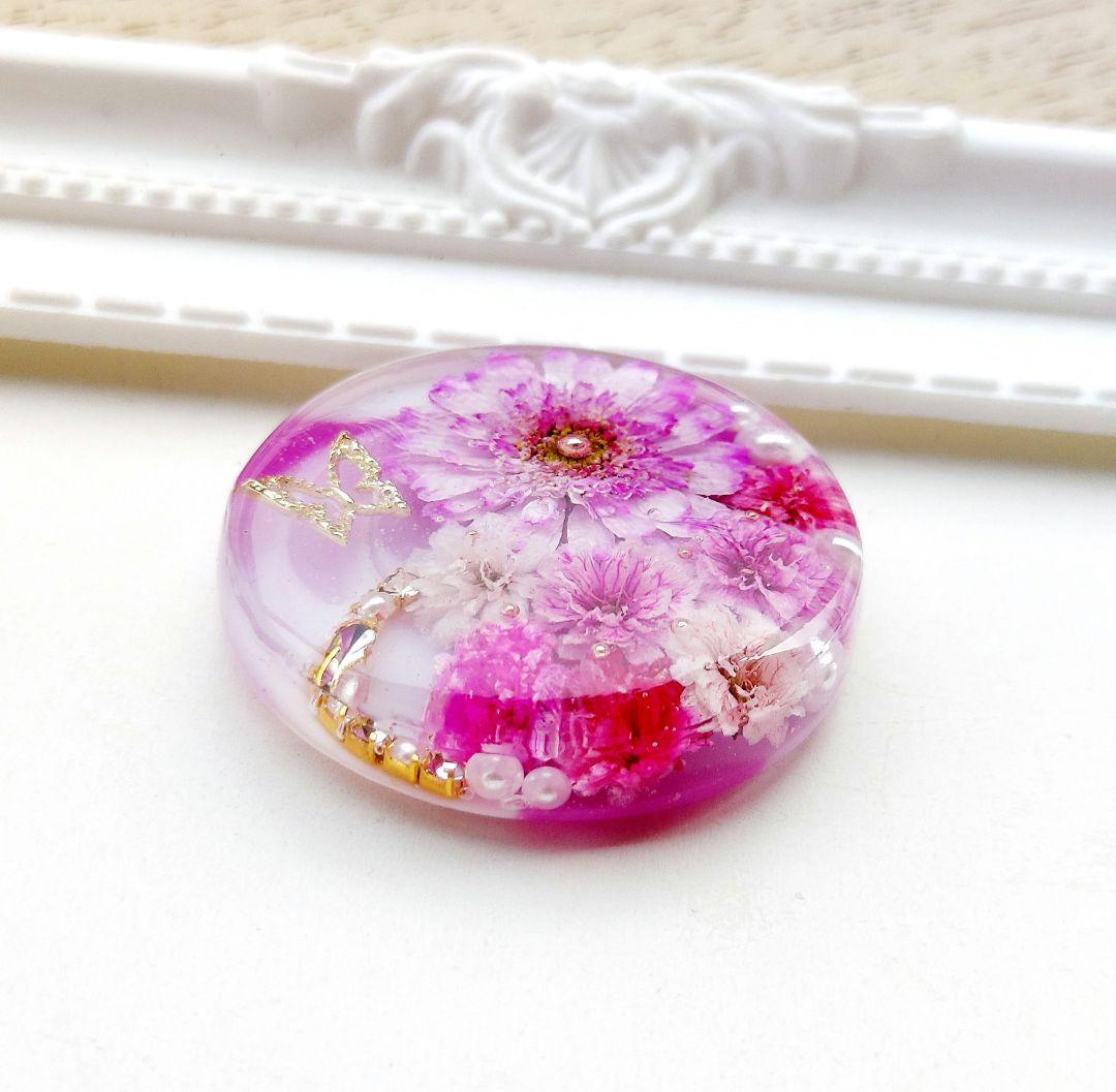 【1494】レジン　マトリカリア　ヘアゴム　ポニーフック　ブロ―チ　ハンドメイド