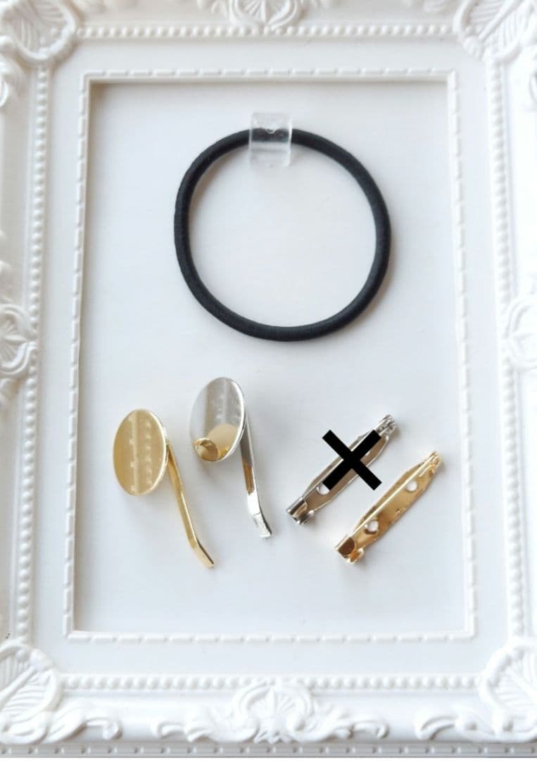 【1494】レジン　マトリカリア　ヘアゴム　ポニーフック　ブロ―チ　ハンドメイド