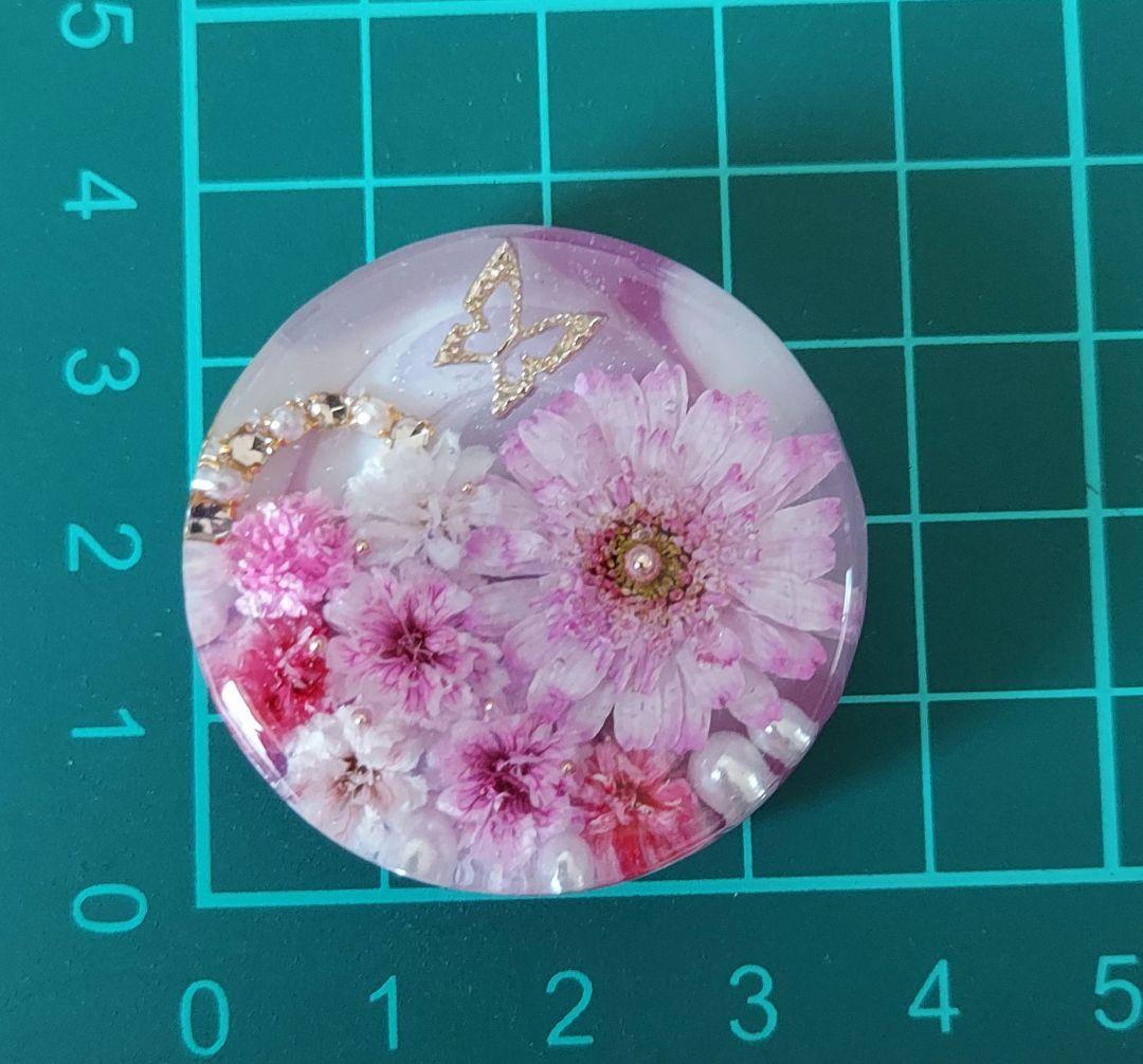 【1494】レジン　マトリカリア　ヘアゴム　ポニーフック　ブロ―チ　ハンドメイド