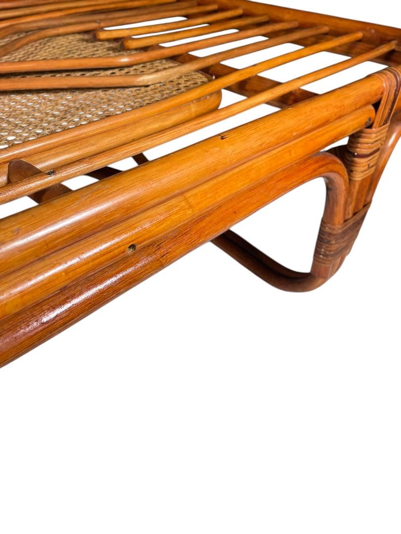 HR117 ラタン　籐　ガラステーブル　ジャパニーズモダン