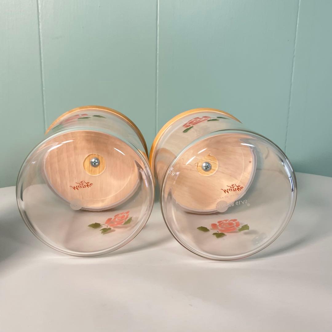 【希少✨】マニーローズ　ガラスキャニスター 2個セット♪