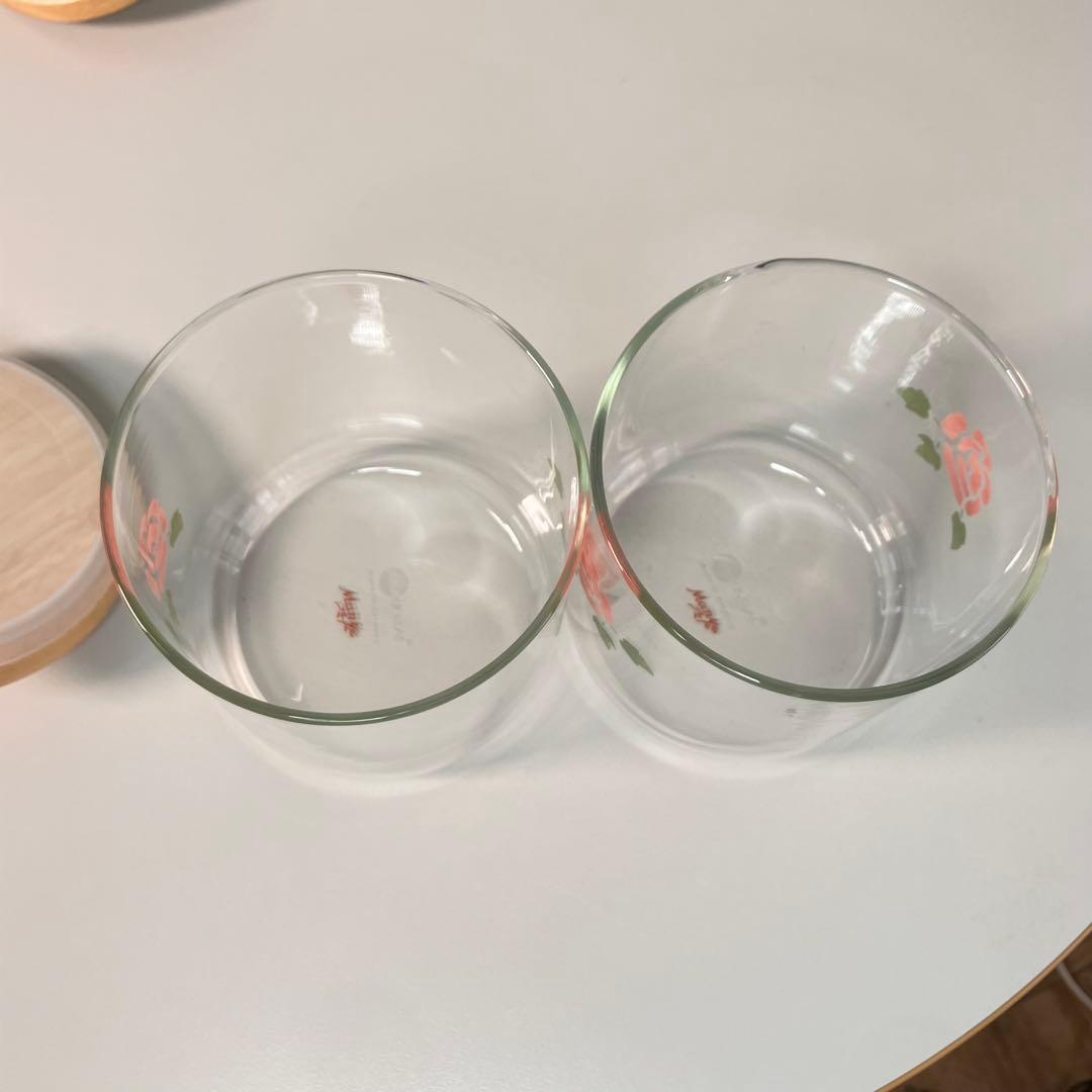 【希少✨】マニーローズ　ガラスキャニスター 2個セット♪