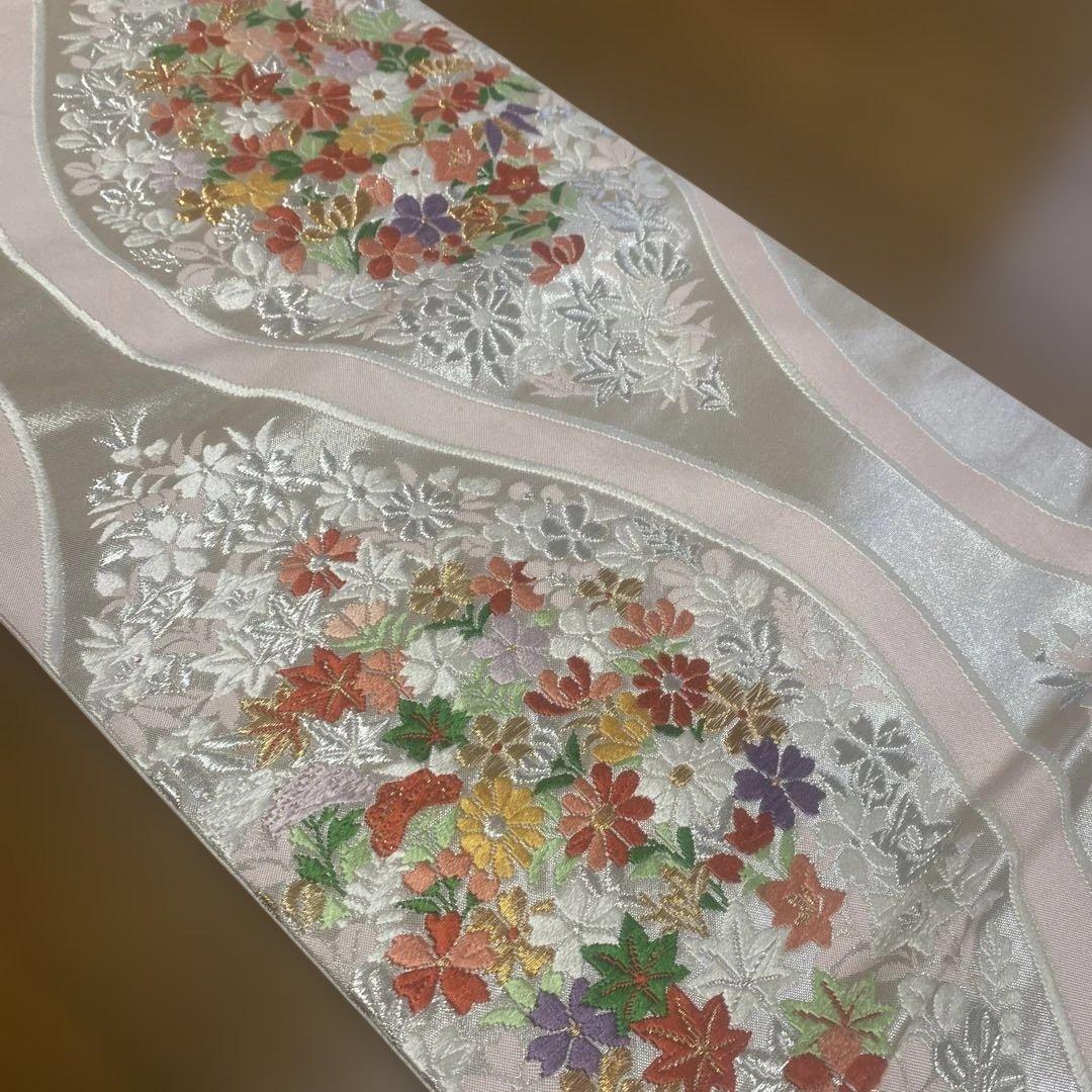 table runner 「華立涌」 帯リメイク 正絹 長尺 - メルカリ