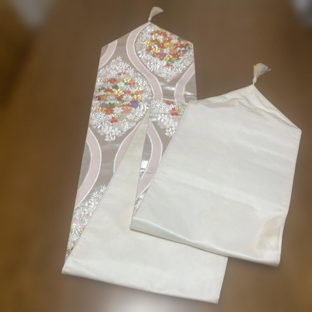 table runner 「華立涌」 帯リメイク 正絹 長尺 - メルカリ