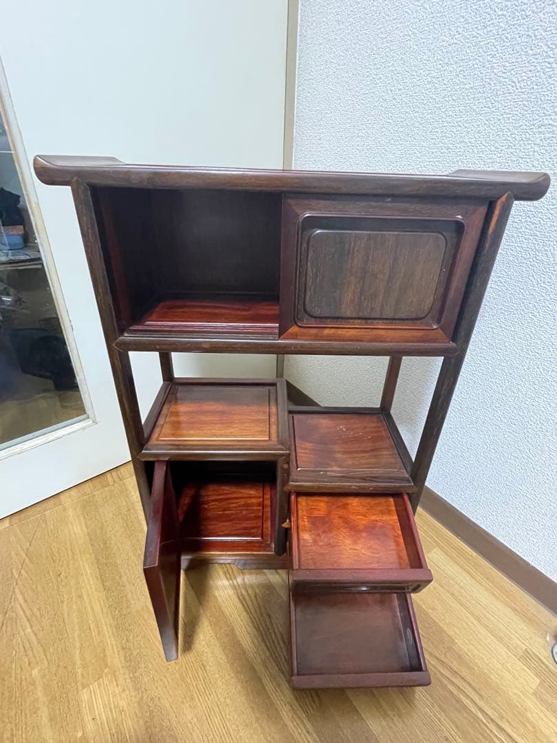 唐木家具　花梨　茶棚　飾り棚
