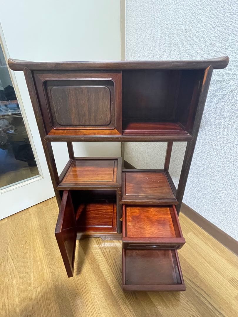 唐木家具　花梨　茶棚　飾り棚