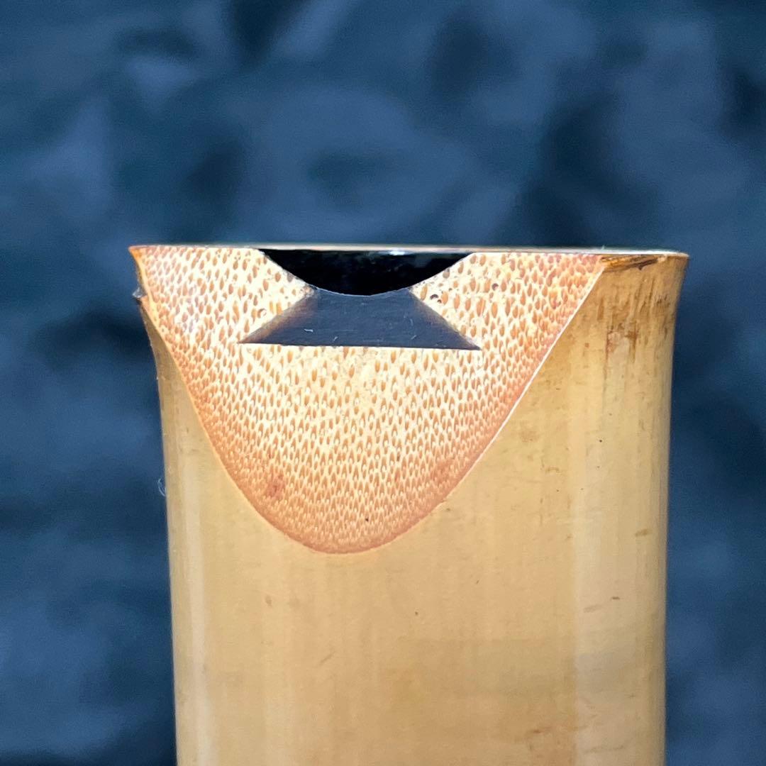 尺八 琴古流 在銘 3印 籐巻銀三線 中継ぎ固定割安 音出し確認済み