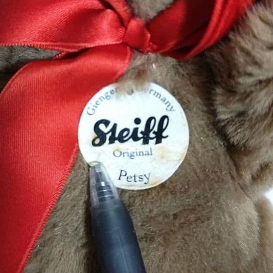 レア 未使用 シュタイフ テディベア ペッツィー タグ付きおこりん坊