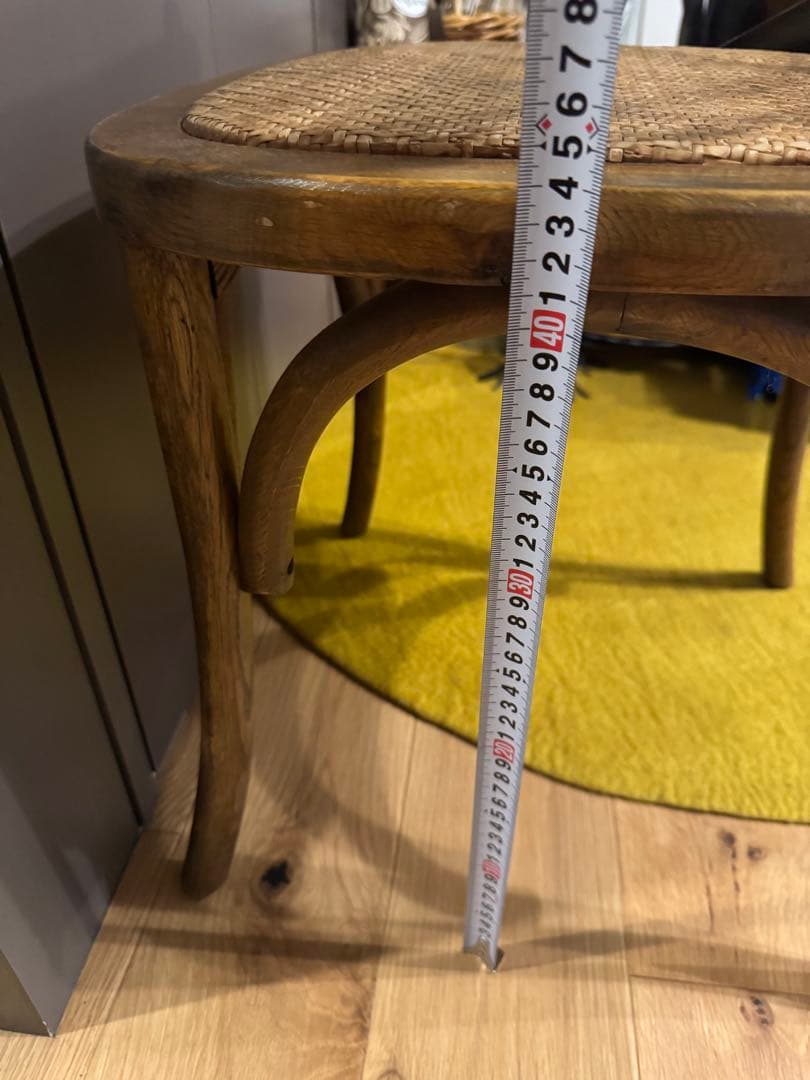 ベントウッド クロスバックチェア 木×籐 関家具 1脚