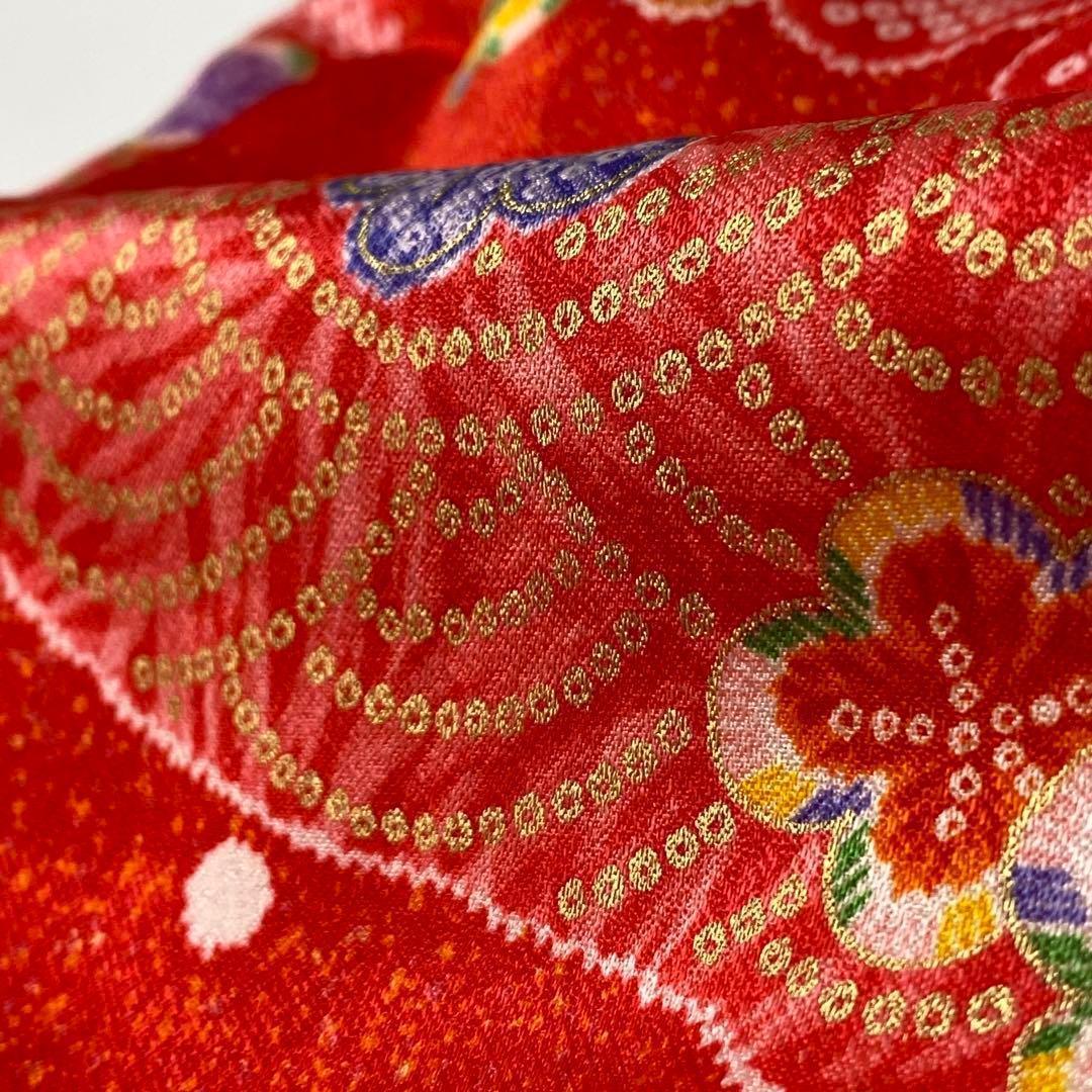 【着物と帯 時流】195ys◆3才女の子着物&被布コート+長襦袢バッグセット美品