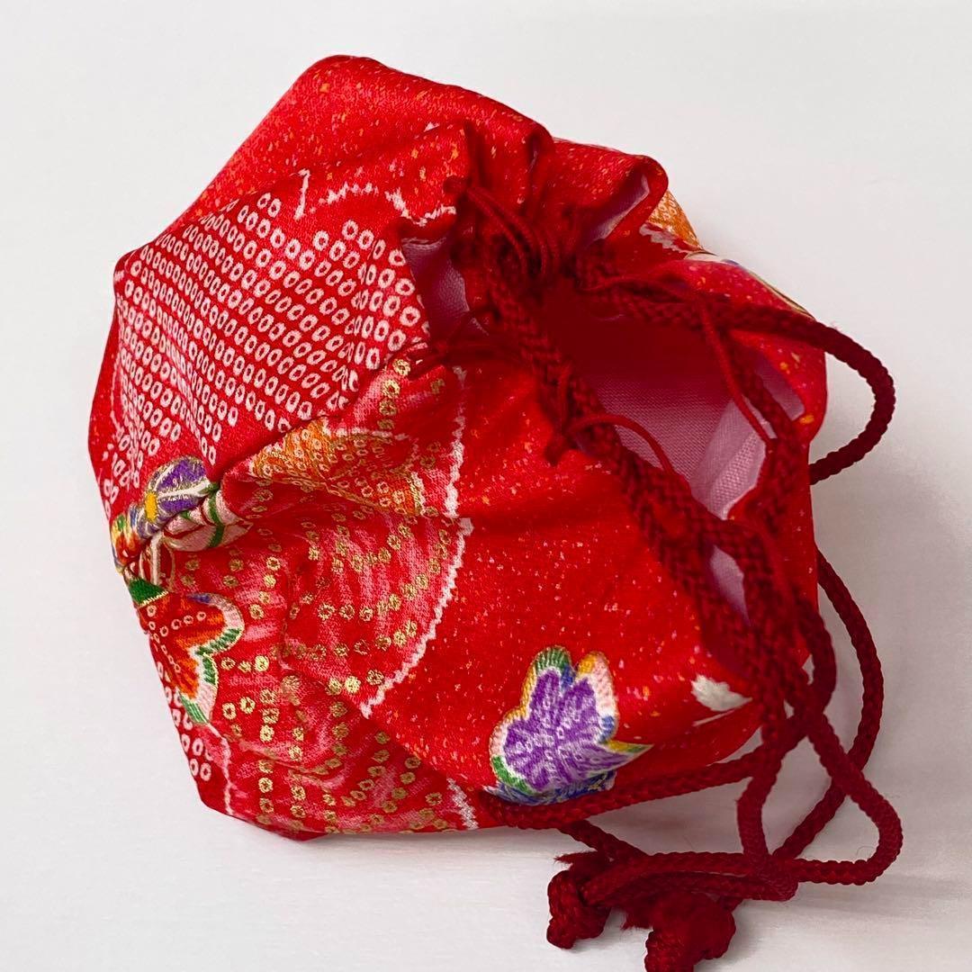 【着物と帯 時流】195ys◆3才女の子着物&被布コート+長襦袢バッグセット美品