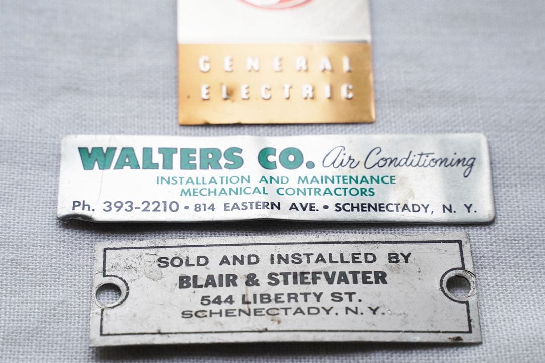 GENERAL ELECTRIC 等 アルミ ネームバッジプレート