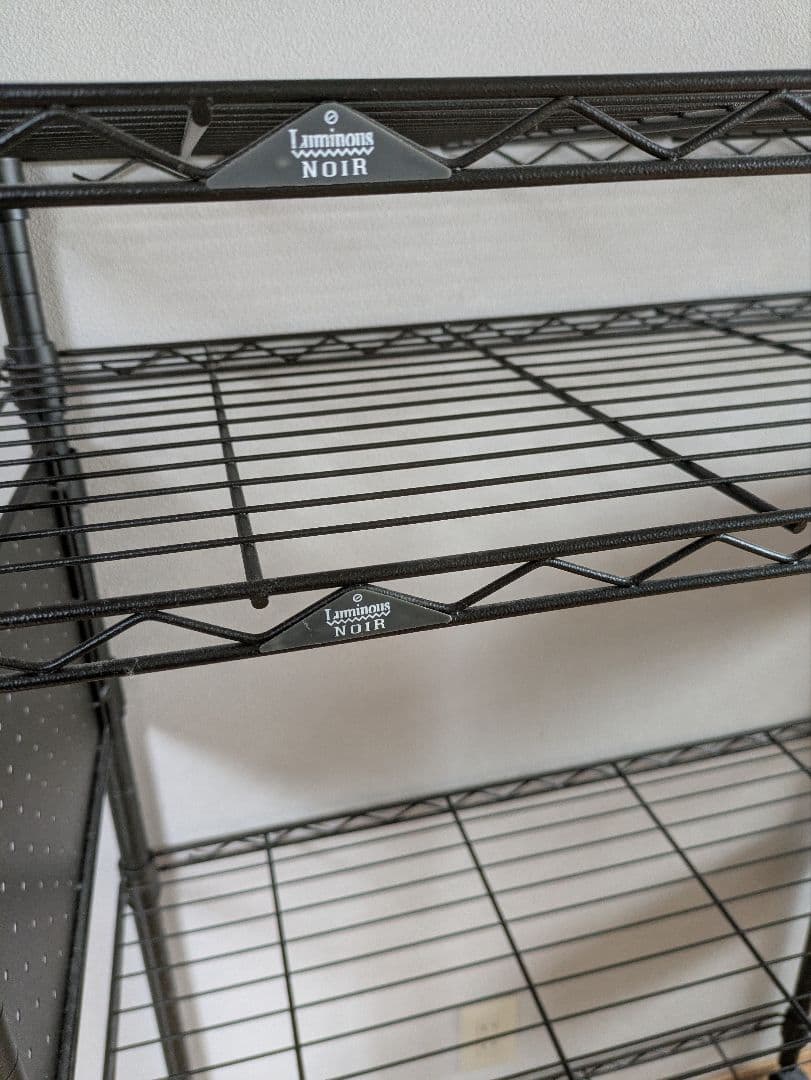 ドウシシャ　ルミネスノワールフリーラック　4段　ブラック　オプション3点付き