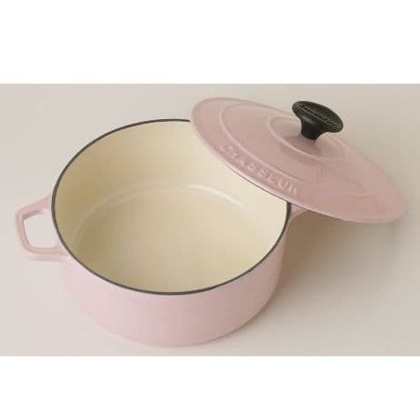 【新品】CHASSEUR シャスール ラウンドキャセロール18cm ピンク