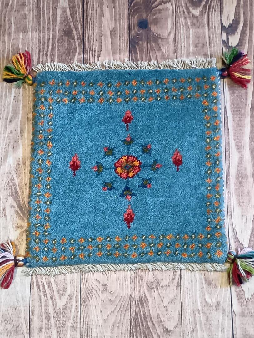 ペルシャ絨毯 ギャッベ 座布団 手織り イラン(116) - メルカリ