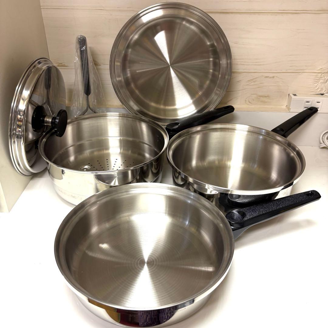 激安　EKCO ウルトライーズ・アンバサダー　小フライパン 3コート片手鍋　蓋付