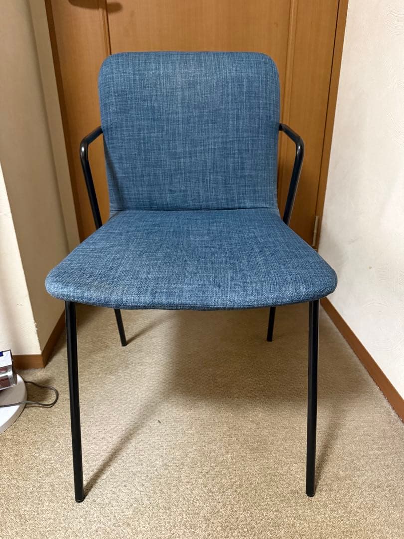 フランフラン　レッタ チェア ファブリック ブルー