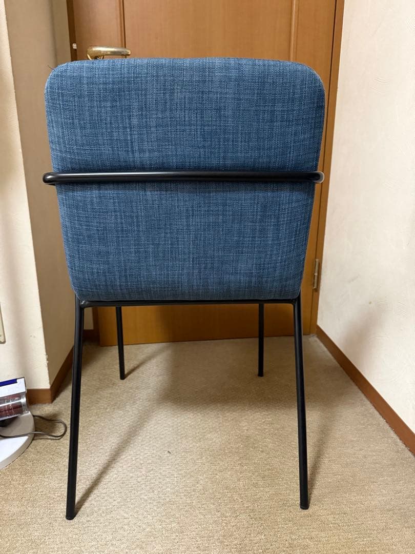 フランフラン　レッタ チェア ファブリック ブルー