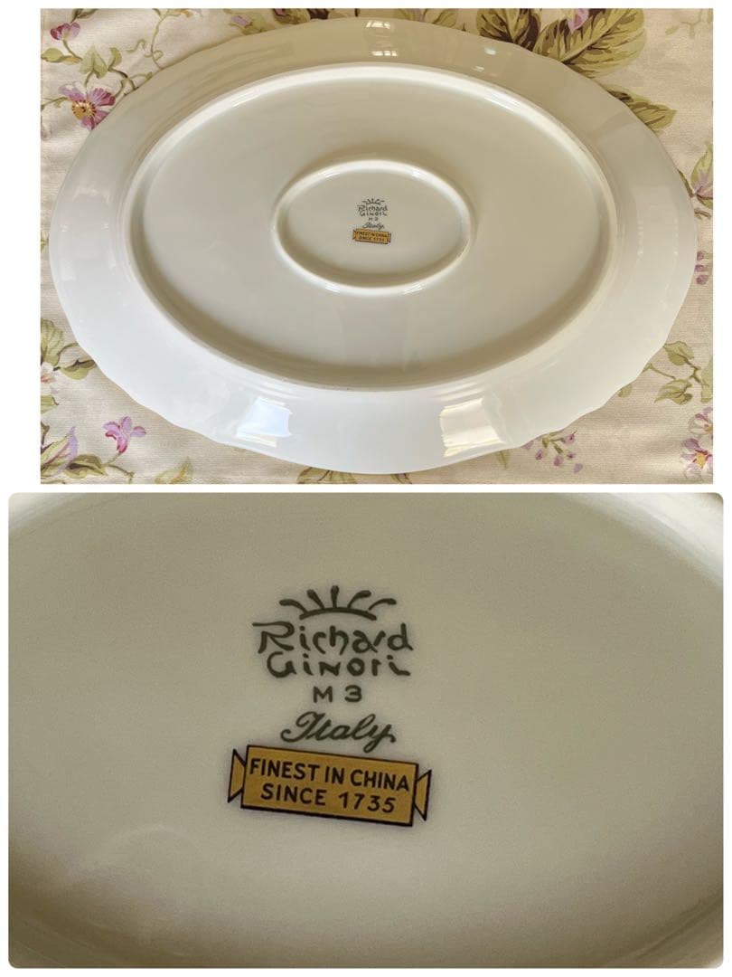 希少品】リチャードジノリ☆ベッキオペルージャ☆豪華なラージオーバル