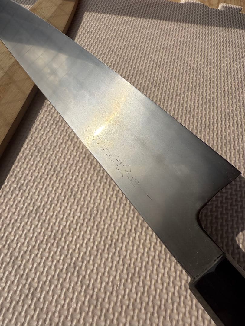 鉄釼良政作 本焼　和包丁 刃渡り30㎝ 全長47㎝ 鞘付 和牛刀