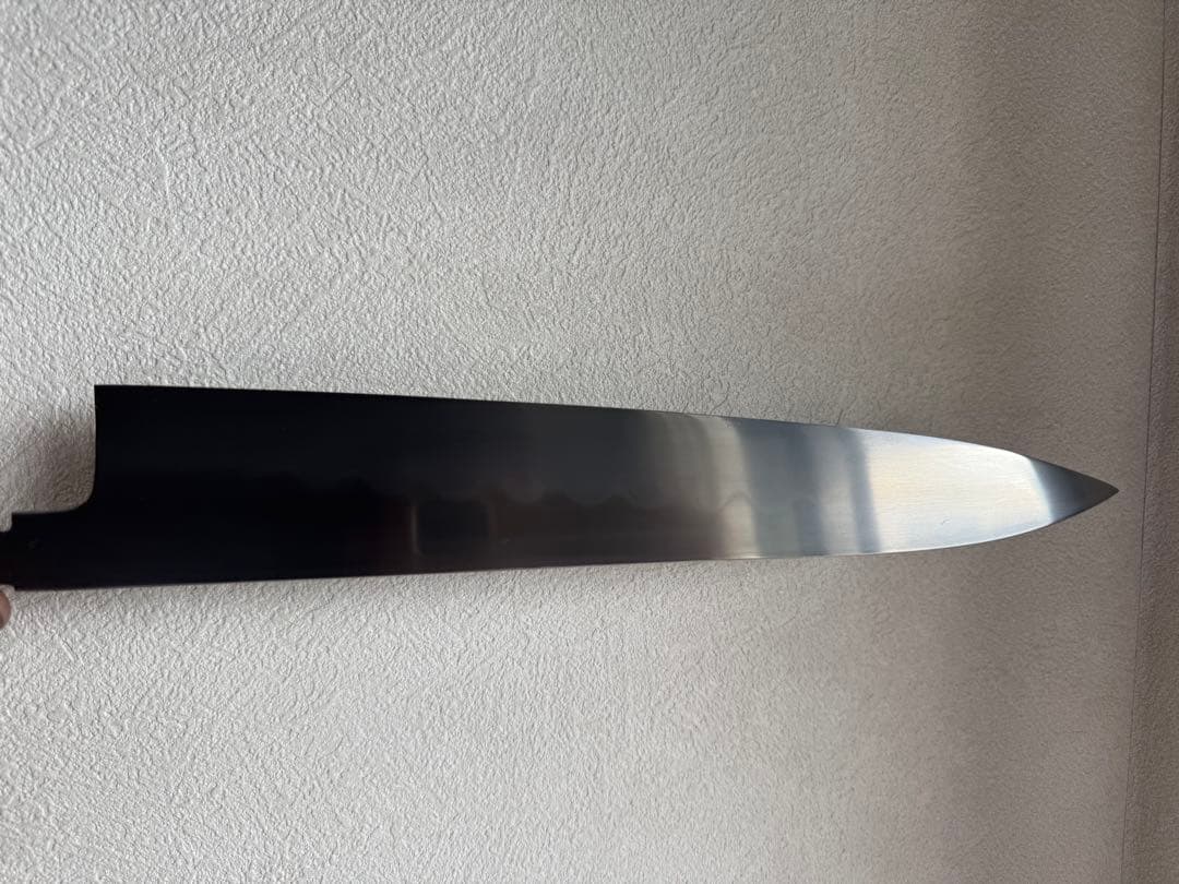 鉄釼良政作 本焼　和包丁 刃渡り30㎝ 全長47㎝ 鞘付 和牛刀