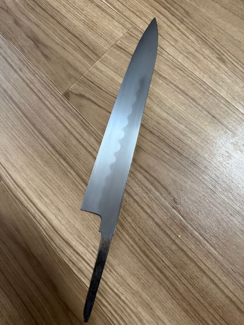 鉄釼良政作 本焼　和包丁 刃渡り30㎝ 全長47㎝ 鞘付 和牛刀