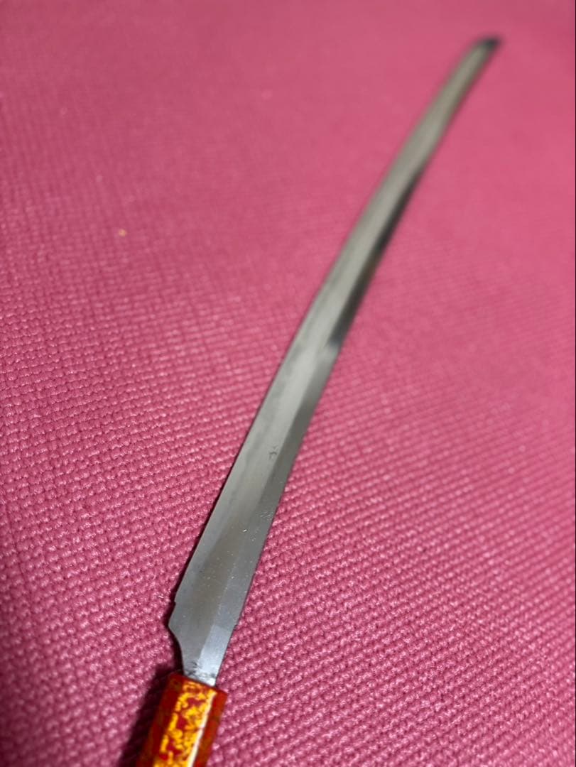 玉鋼製包丁　鑑賞用美術研磨。受注生産　両鎬　鮪包丁　刺身包丁　2尺　特注柄