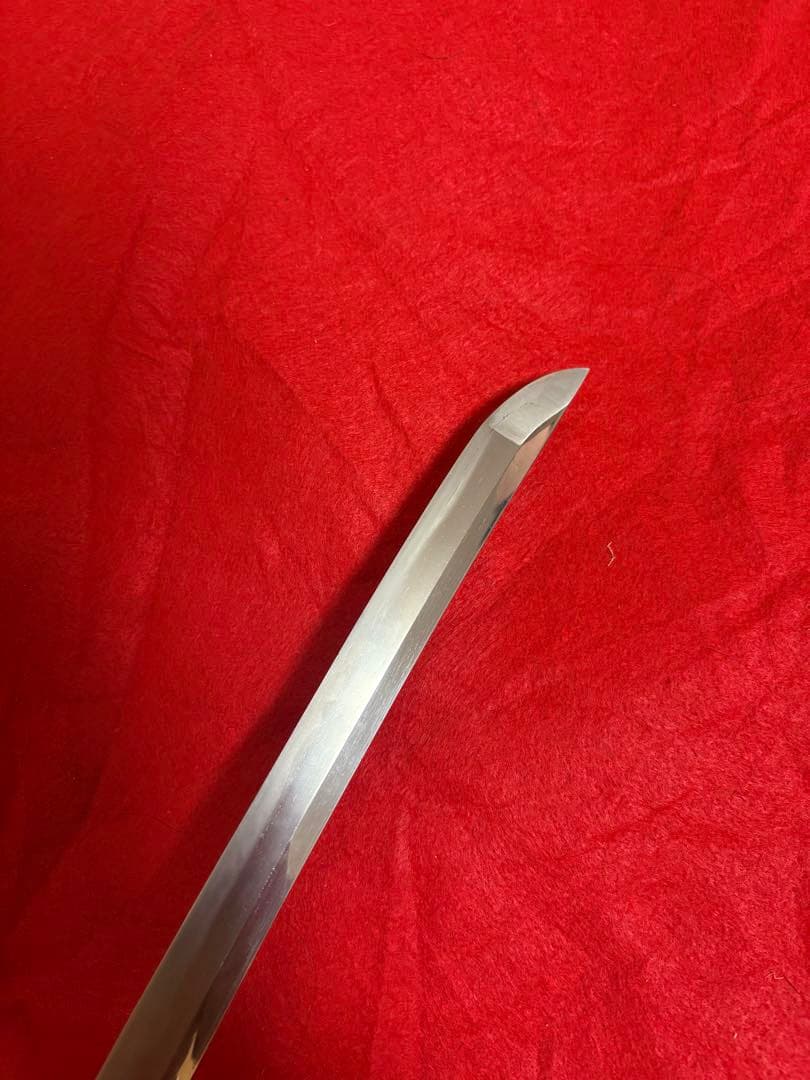 玉鋼製包丁　鑑賞用美術研磨。受注生産　両鎬　鮪包丁　刺身包丁　2尺　特注柄