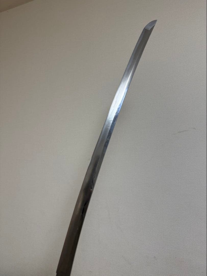 玉鋼製包丁　鑑賞用美術研磨。受注生産　両鎬　鮪包丁　刺身包丁　2尺　特注柄