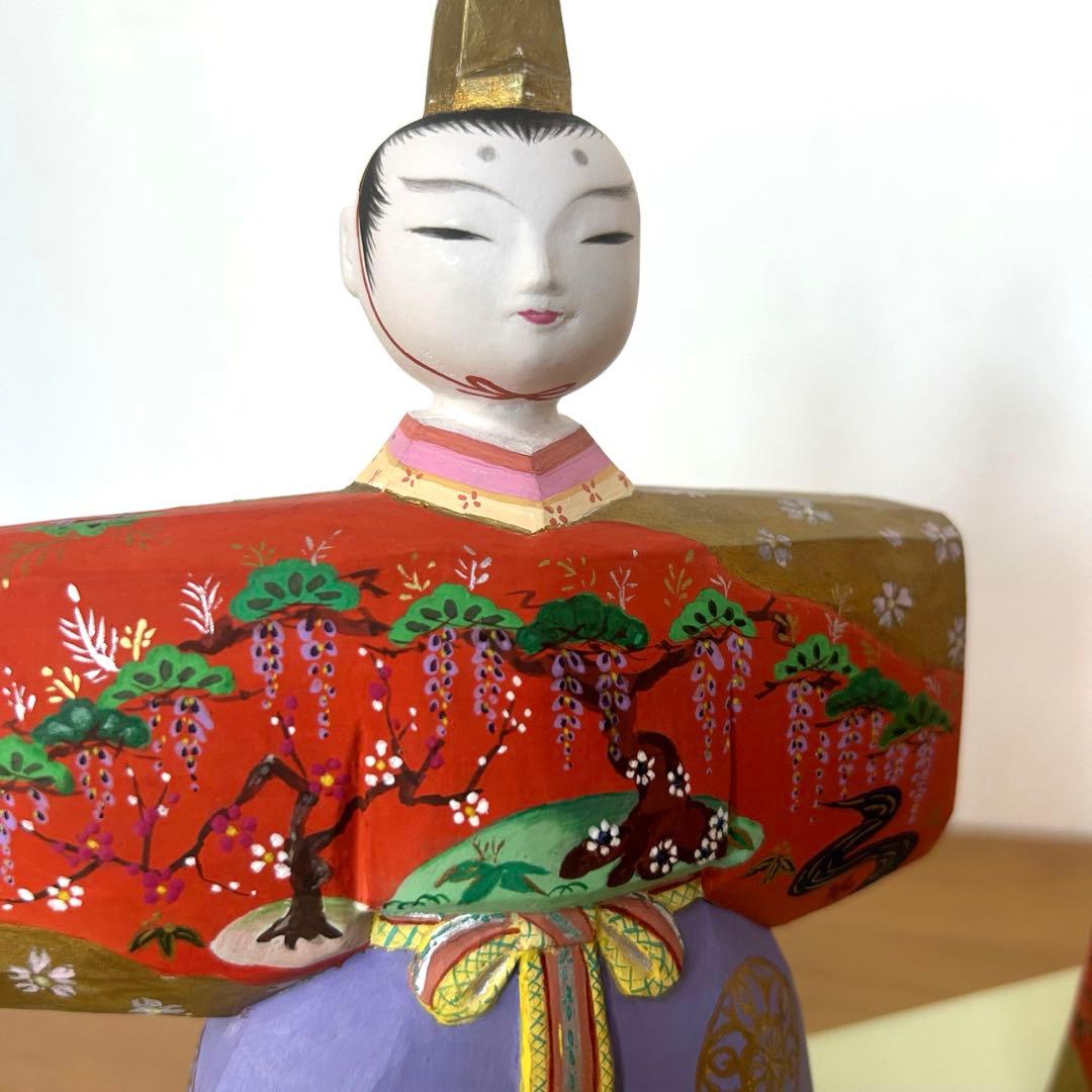 日展作家 佐藤晃永作 木彫り立ち雛 雛人形 - メルカリ