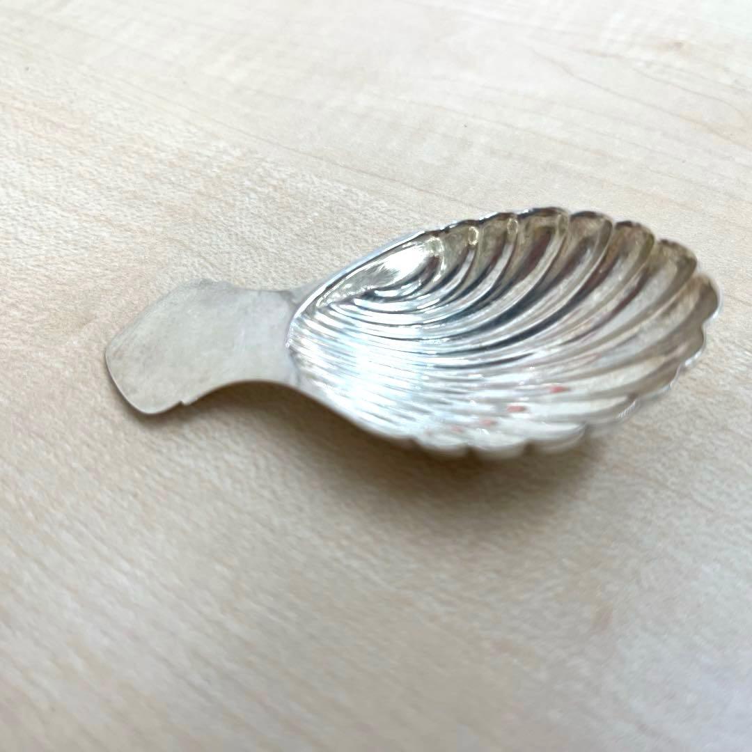 【T】フランクリン ハワード シェル型 銀製ティーキャディースプーン レトロ