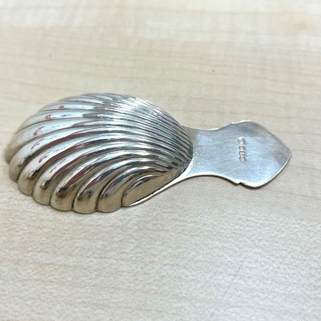 【T】フランクリン ハワード シェル型 銀製ティーキャディースプーン レトロ