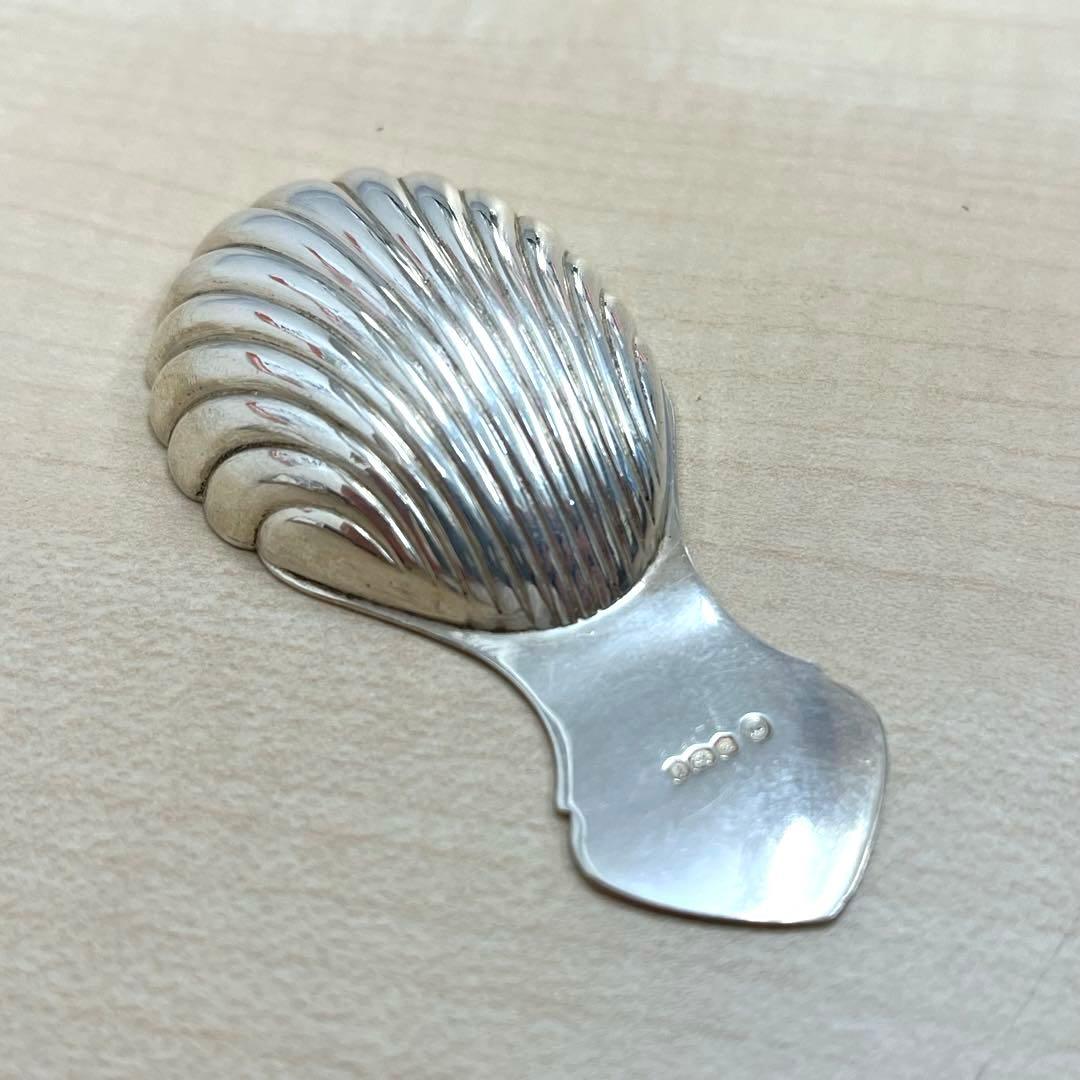 【T】フランクリン ハワード シェル型 銀製ティーキャディースプーン レトロ