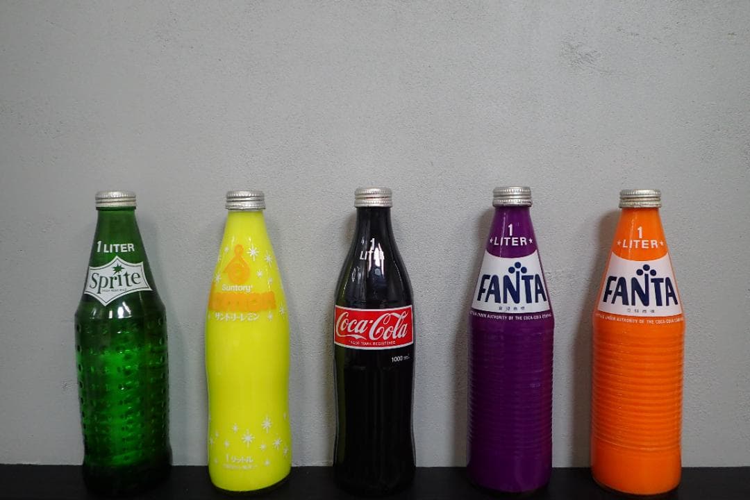 希少 昭和 コカ・コーラ ファンタ スプライト 他 1リットル 瓶 5本