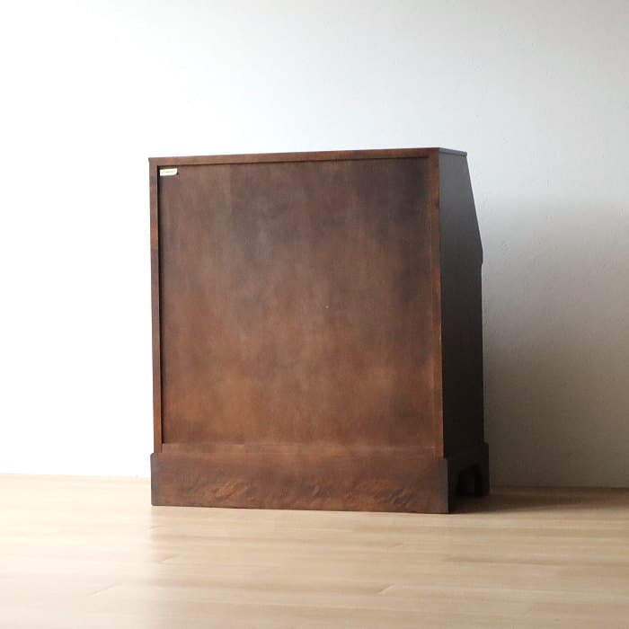 北海道民芸家具 ライティングビューロー カバ材 チェスト 日本製