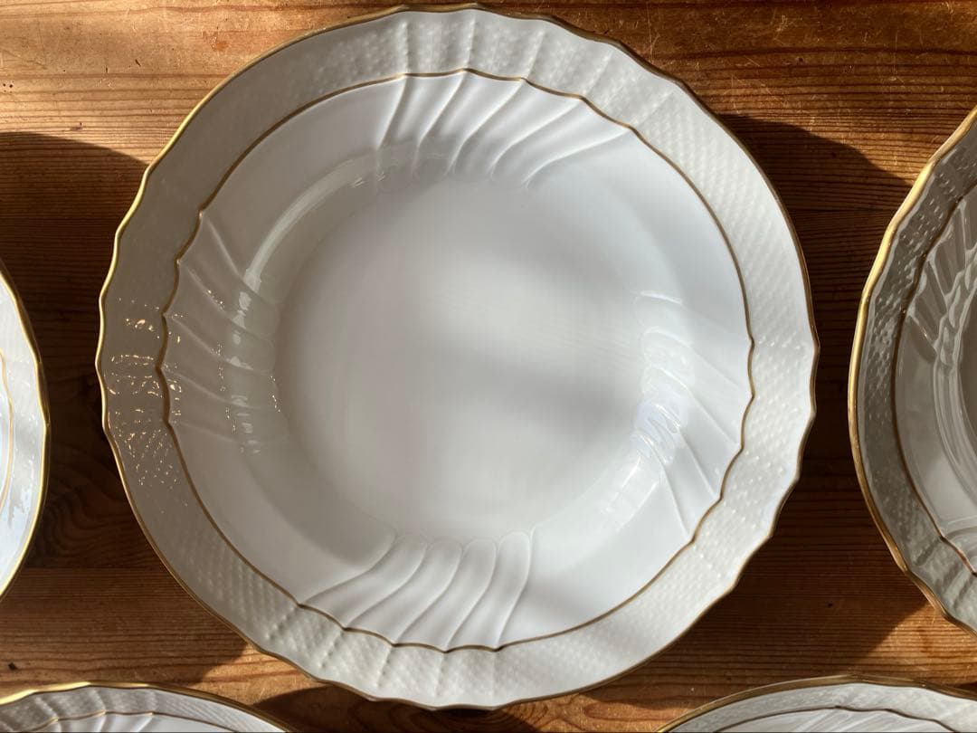 ジノリ　ベッキオグレース　23スーププレート×5