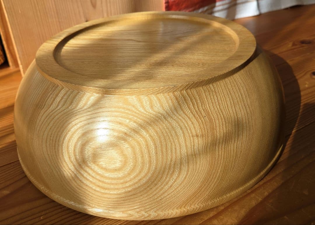 こね鉢　ナチュラルウッドボウル　ろくろ