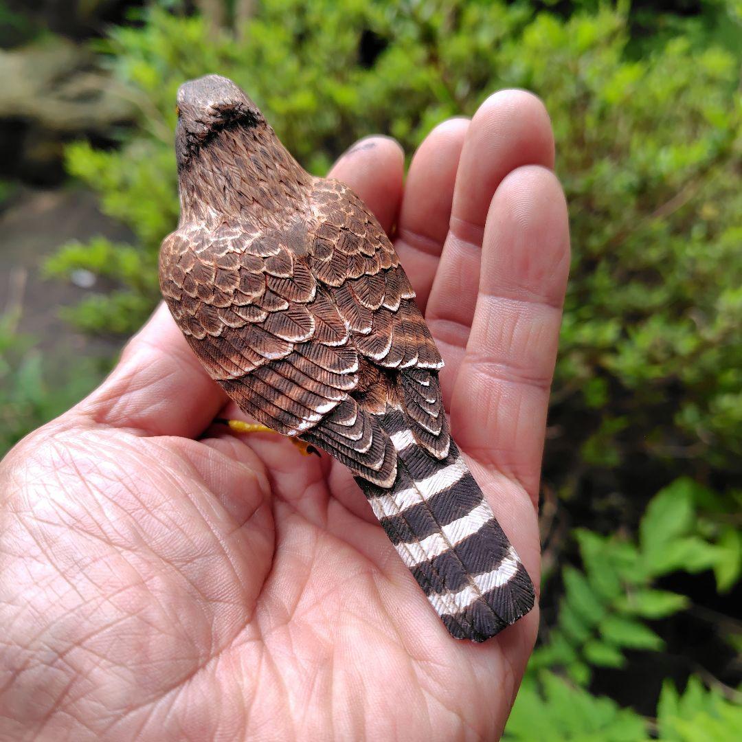 小さなバードカービング クマタカ 野鳥 木彫り