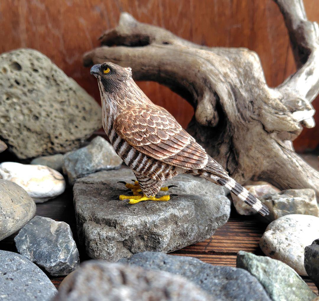 小さなバードカービング クマタカ 野鳥 木彫り