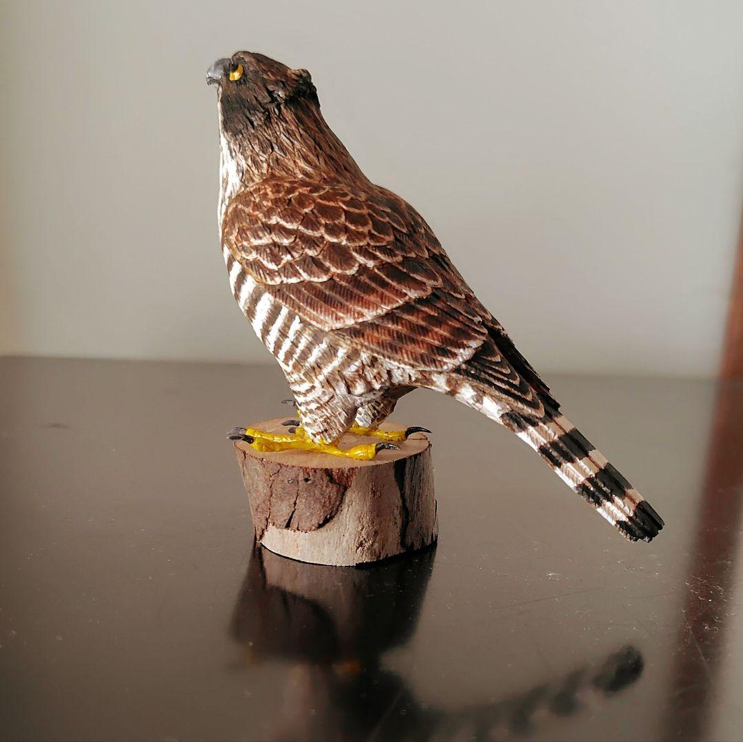 小さなバードカービング クマタカ 野鳥 木彫り
