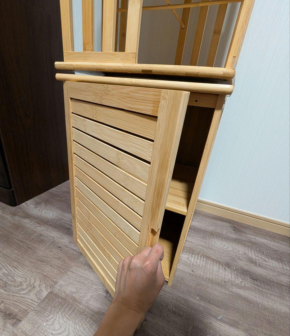 ★完成形★　大容量回転式本棚（竹製）