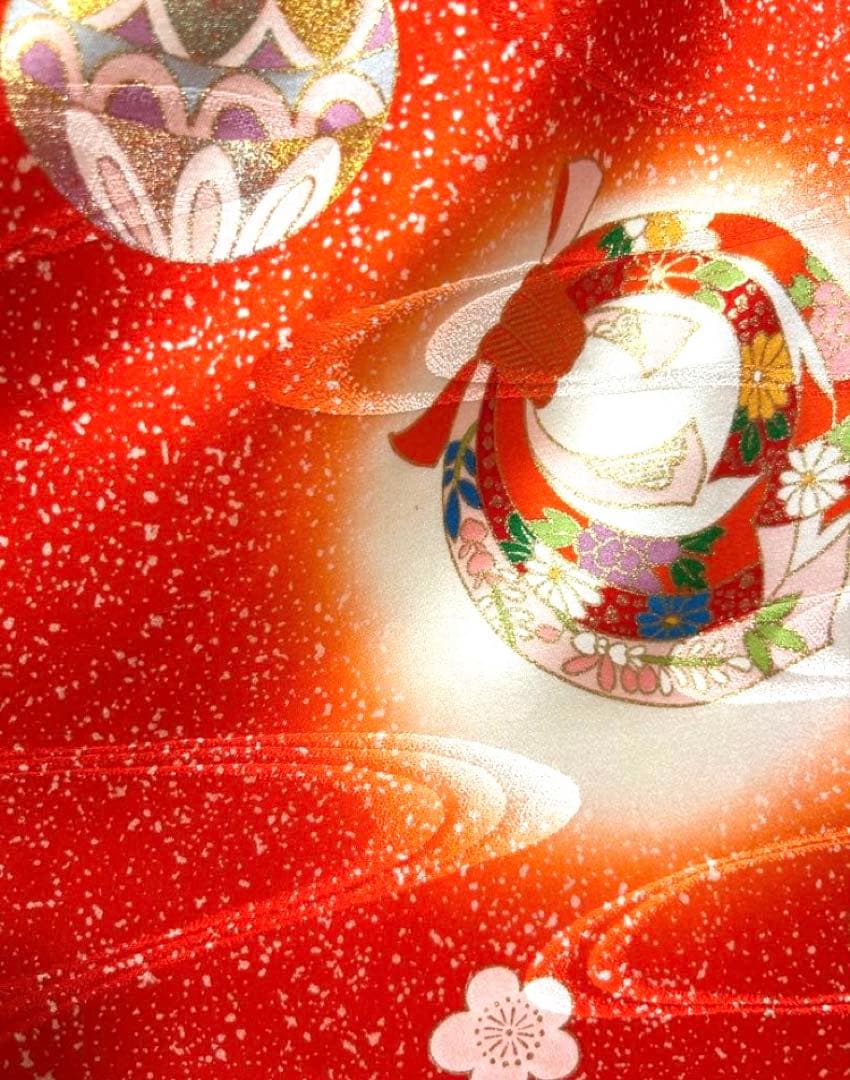 7歳 七五三 正絹 古典柄着物 フルセット