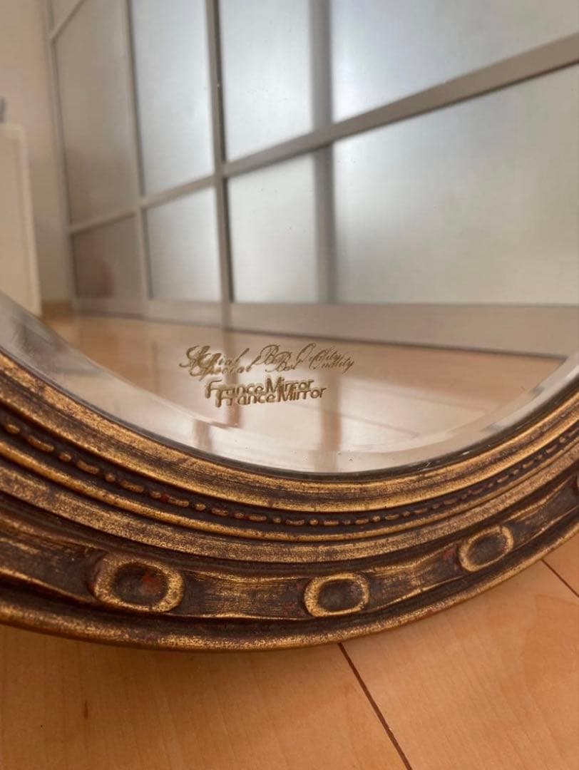 【希少】アンティーク　France Mirror フランスミラー　鏡