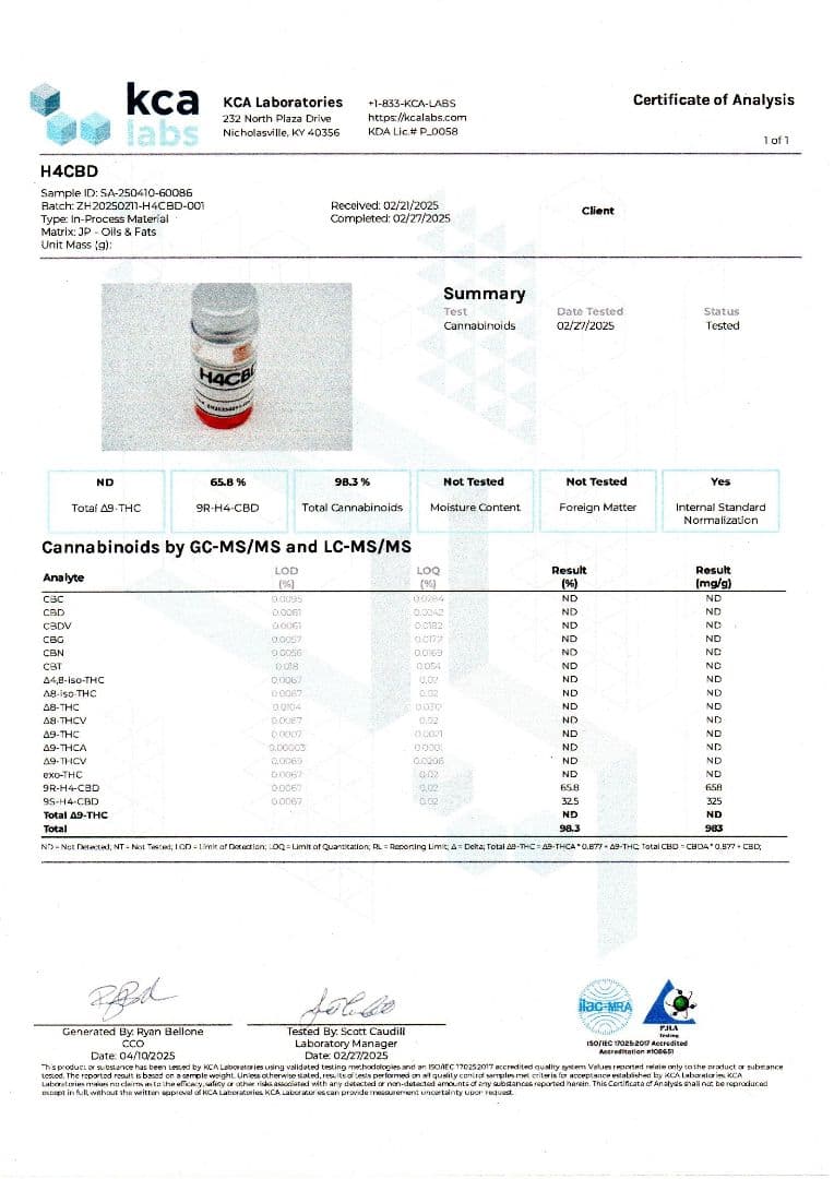 10G】H4CBD ディストレート原料 CBD - リラクゼーショングッズオンライン