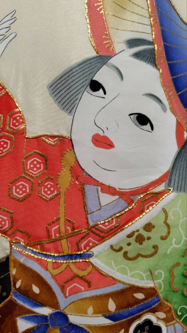 RK415アンティーク子供着物着丈97センチ裄丈45センチ長襦袢付き綺麗美品