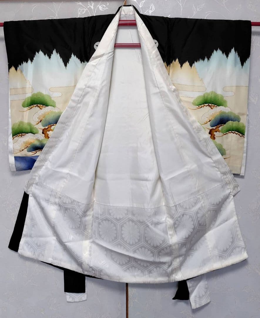 RK415アンティーク子供着物着丈97センチ裄丈45センチ長襦袢付き綺麗美品