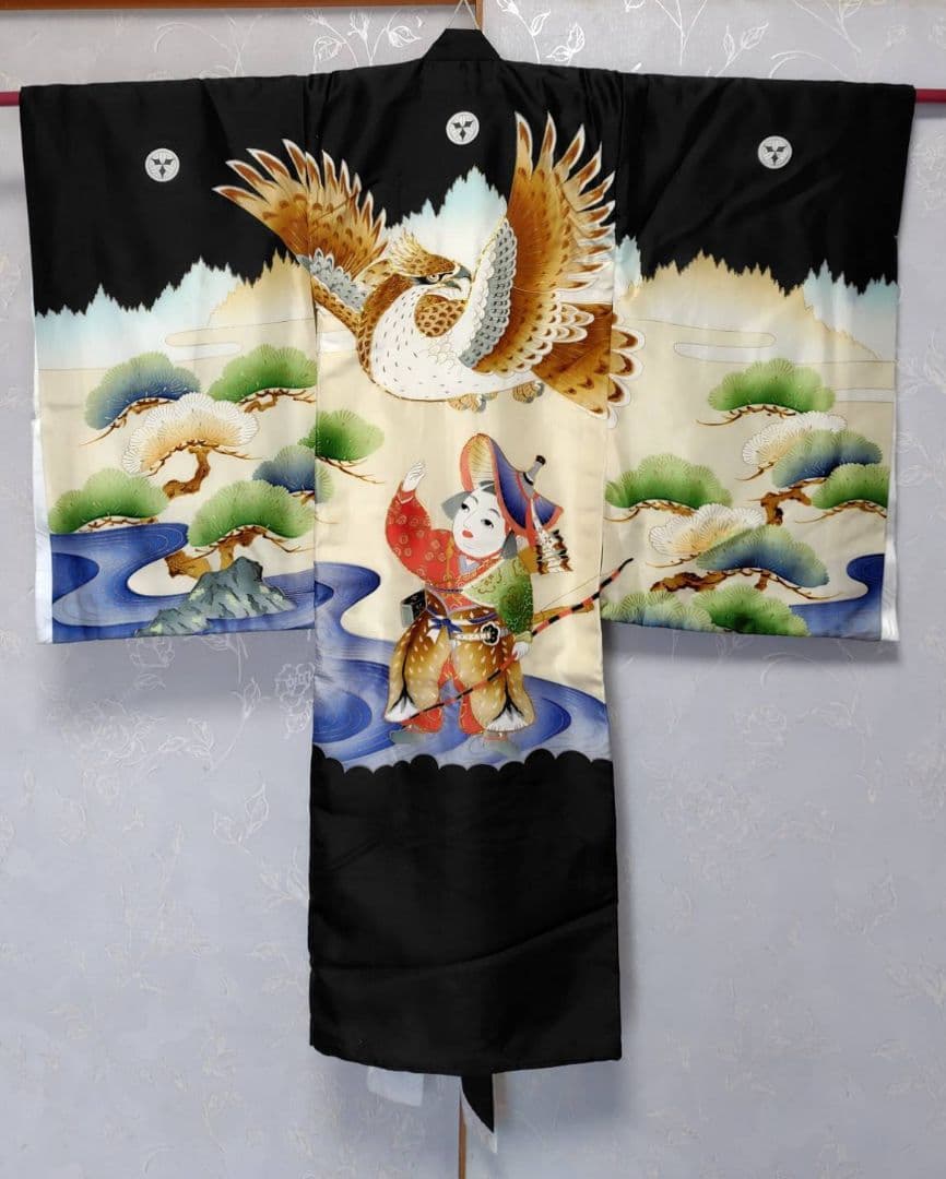 RK415アンティーク子供着物着丈97センチ裄丈45センチ長襦袢付き綺麗美品