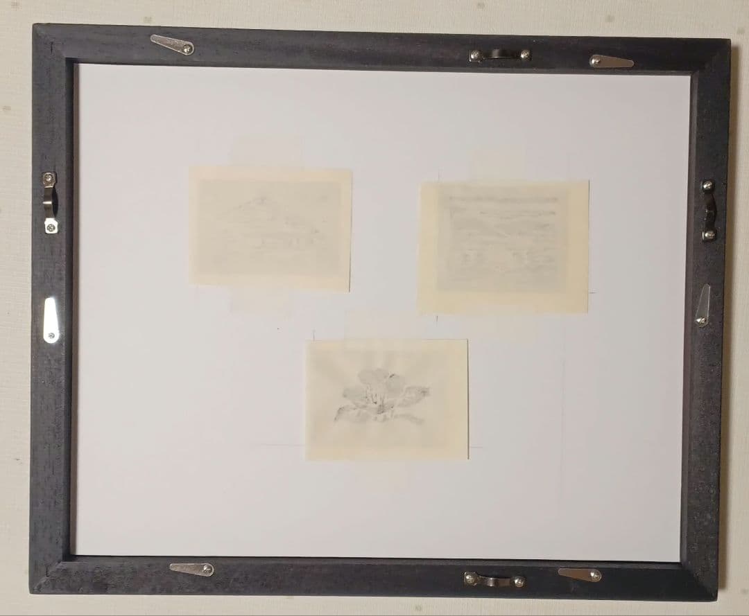 小川龍彦木版画セット 小品風景と花3点セット、毎日新聞カット集2 www