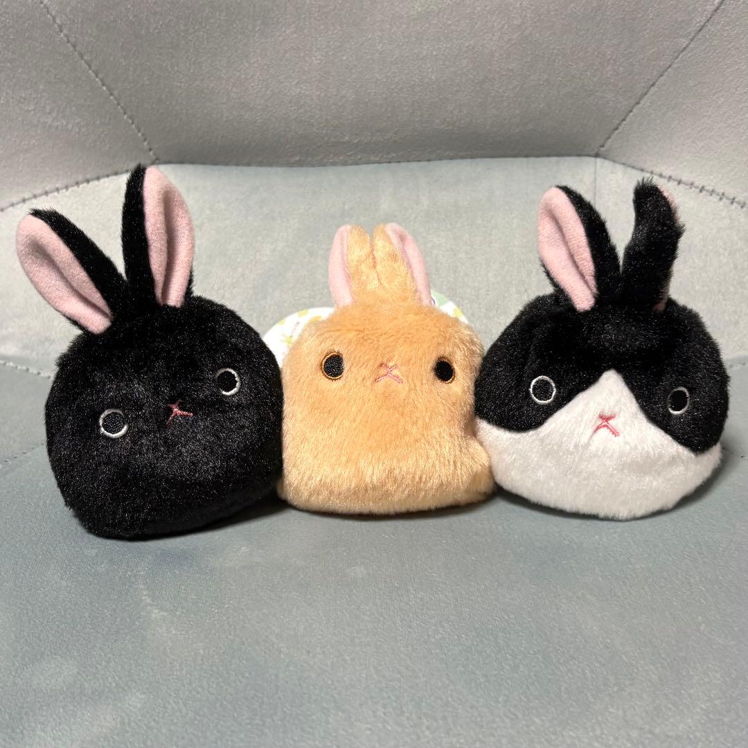 らびだんご くろしろ ちゃ くろ 草原 セット 三英貿易 ぬいぐるみ 廃盤